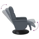 vidaXL Fauteuil met voetensteun verstelbaar fluweel blauw