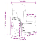 vidaXL Fauteuil met voetensteun verstelbaar fluweel blauw