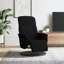 vidaXL Fauteuil met voetensteun verstelbaar fluweel blauw