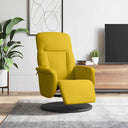 vidaXL Fauteuil met voetensteun verstelbaar fluweel blauw