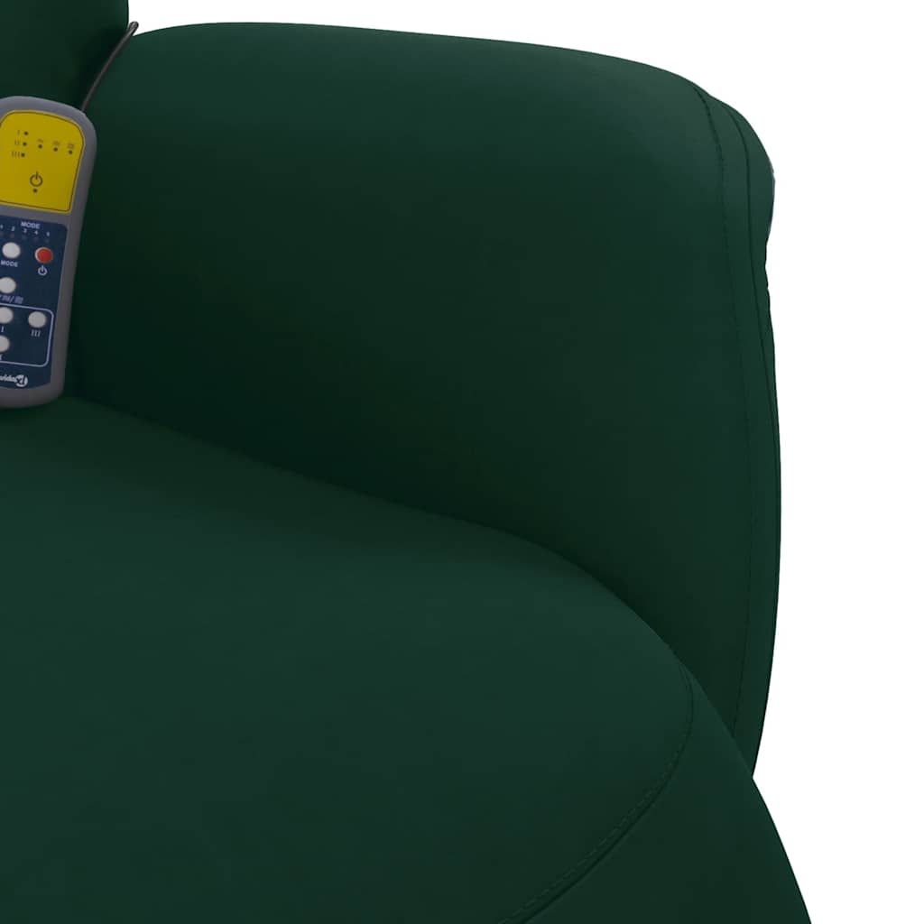 vidaXL Massagestoel verstelbaar met voetensteun fluweel blauw