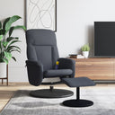vidaXL Adjustable Massage Recliner with Footstool Velvet Dark Grey
