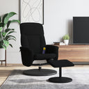 vidaXL Adjustable Massage Recliner with Footstool Velvet Dark Grey