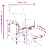 vidaXL Adjustable Massage Recliner with Footstool Velvet Dark Grey