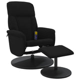 vidaXL Adjustable Massage Recliner with Footstool Velvet Dark Grey
