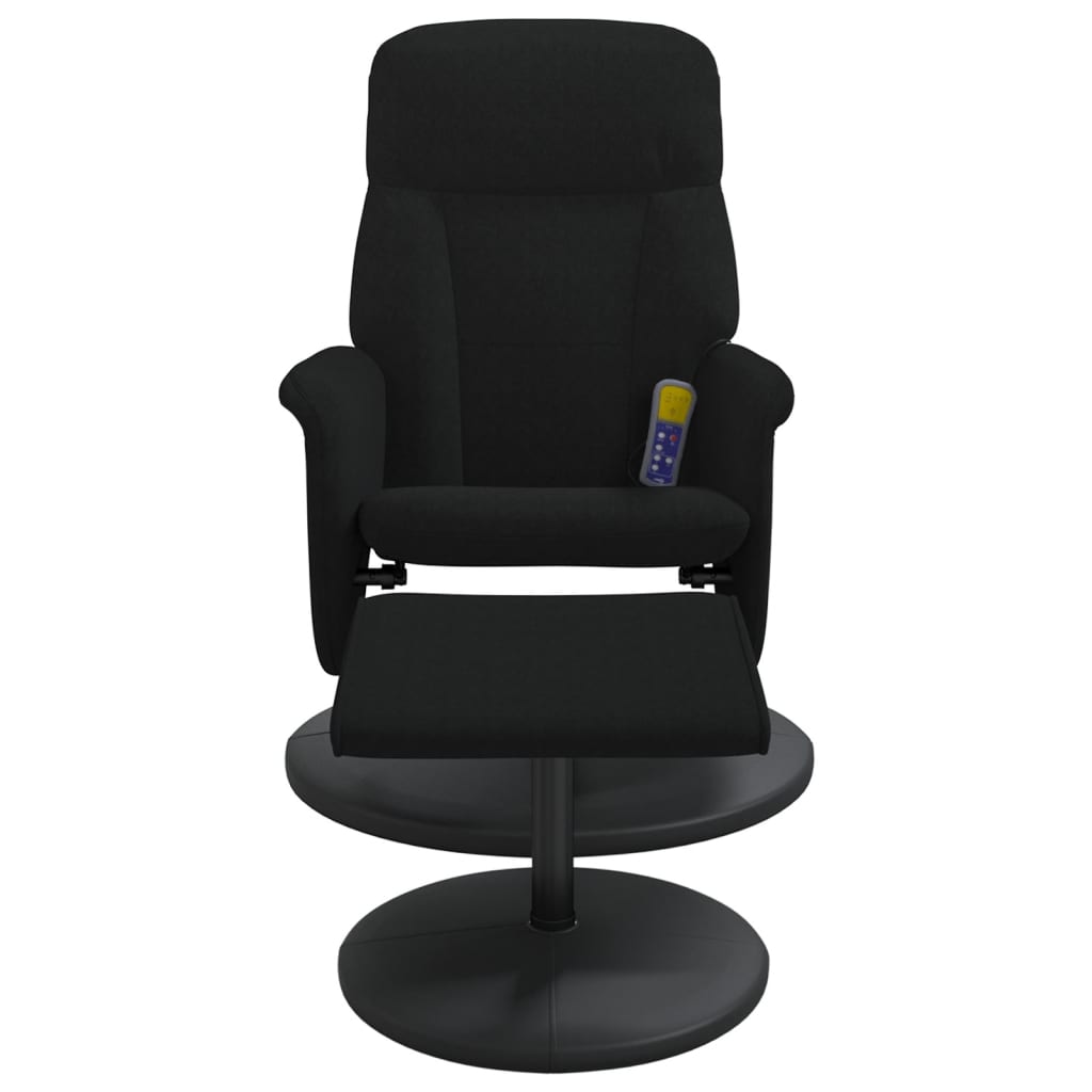 vidaXL Adjustable Massage Recliner with Footstool Velvet Dark Grey