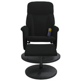 vidaXL Adjustable Massage Recliner with Footstool Velvet Dark Grey