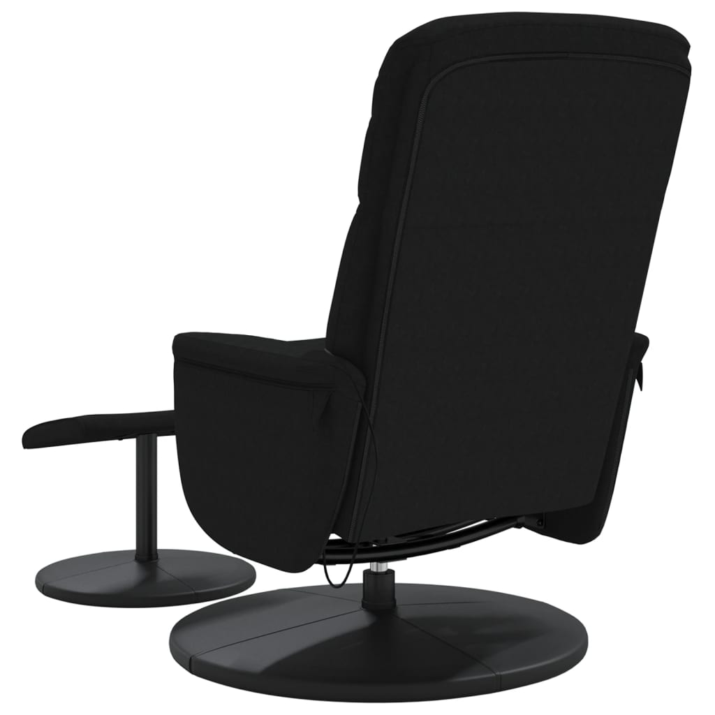 vidaXL Adjustable Massage Recliner with Footstool Velvet Dark Grey