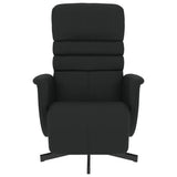 vidaXL Fauteuil verstelbaar met voetensteun kunstleer zwart