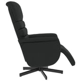 vidaXL Fauteuil verstelbaar met voetensteun kunstleer zwart