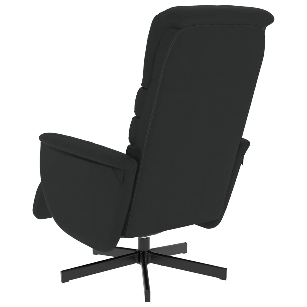 vidaXL Fauteuil verstelbaar met voetensteun kunstleer zwart