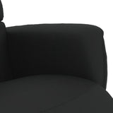 vidaXL Fauteuil verstelbaar met voetensteun kunstleer zwart