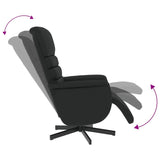 vidaXL Fauteuil verstelbaar met voetensteun kunstleer zwart