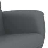 vidaXL Recliner with Footrest Faux Leather Grey