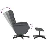 vidaXL Recliner with Footrest Faux Leather Grey