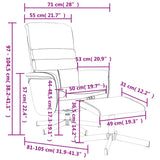 vidaXL Recliner with Footrest Faux Leather Grey