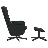 vidaXL Adjustable Massage Recliner with Footstool Faux Leather Black
