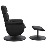 vidaXL Adjustable Massage Recliner with Footrest Faux Leather Black