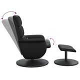 vidaXL Adjustable Massage Recliner with Footrest Faux Leather Black