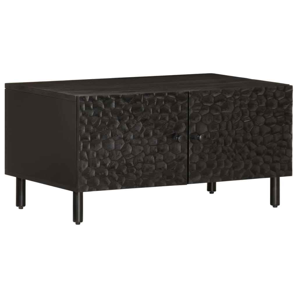 vidaXL Coffee Table 80x50x40 cm Solid Mango Wood Black