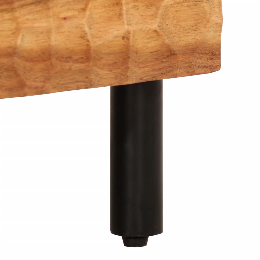 vidaXL Tv-meubel 70x33x46 cm massief mangohout zwart