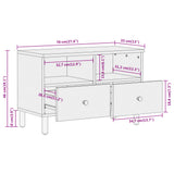 vidaXL Tv-meubel 70x33x46 cm massief mangohout zwart