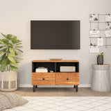 vidaXL Tv-meubel 70x33x46 cm massief mangohout zwart