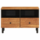 vidaXL Tv-meubel 70x33x46 cm massief mangohout zwart