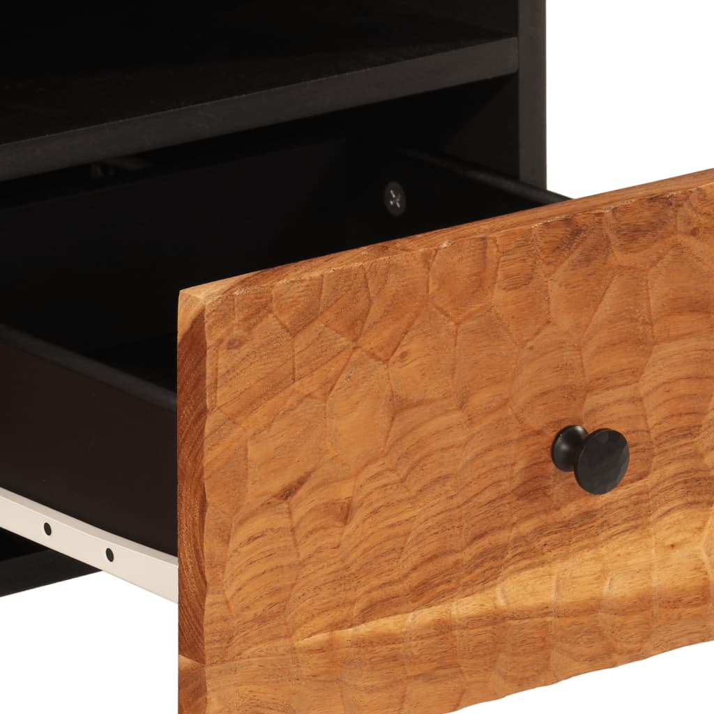 vidaXL Tv-meubel 70x33x46 cm massief mangohout zwart