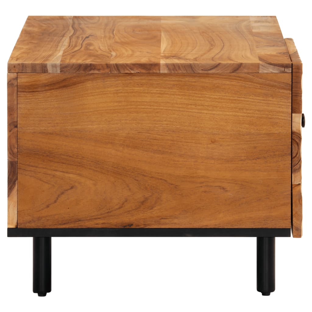 vidaXL Salontafel 80x50x40 cm massief mangohout zwart