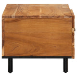 vidaXL Salontafel 80x50x40 cm massief mangohout zwart