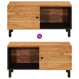vidaXL Salontafel 80x50x40 cm massief mangohout zwart