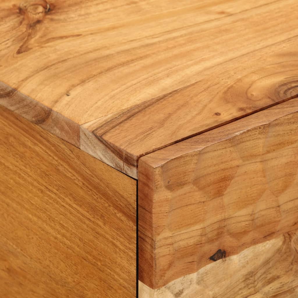 vidaXL Salontafel 80x50x40 cm massief mangohout zwart