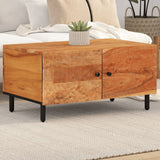 vidaXL Coffee Table 80x50x40 cm Solid Mango Wood Black