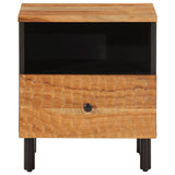 vidaXL Nachtkastje 40x33x46 cm massief mangohout zwart