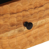 vidaXL Nachtkastje 40x33x46 cm massief mangohout zwart