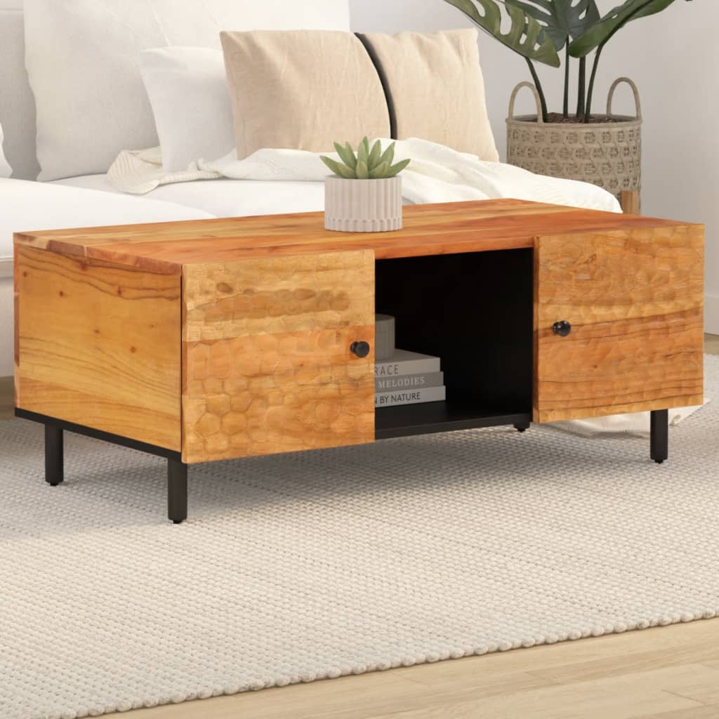 vidaXL Coffee table 100x54x40 cm solid mango wood black