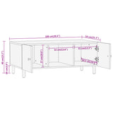 vidaXL Coffee table 100x54x40 cm solid mango wood black