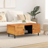 vidaXL Coffee table 100x54x40 cm solid mango wood black