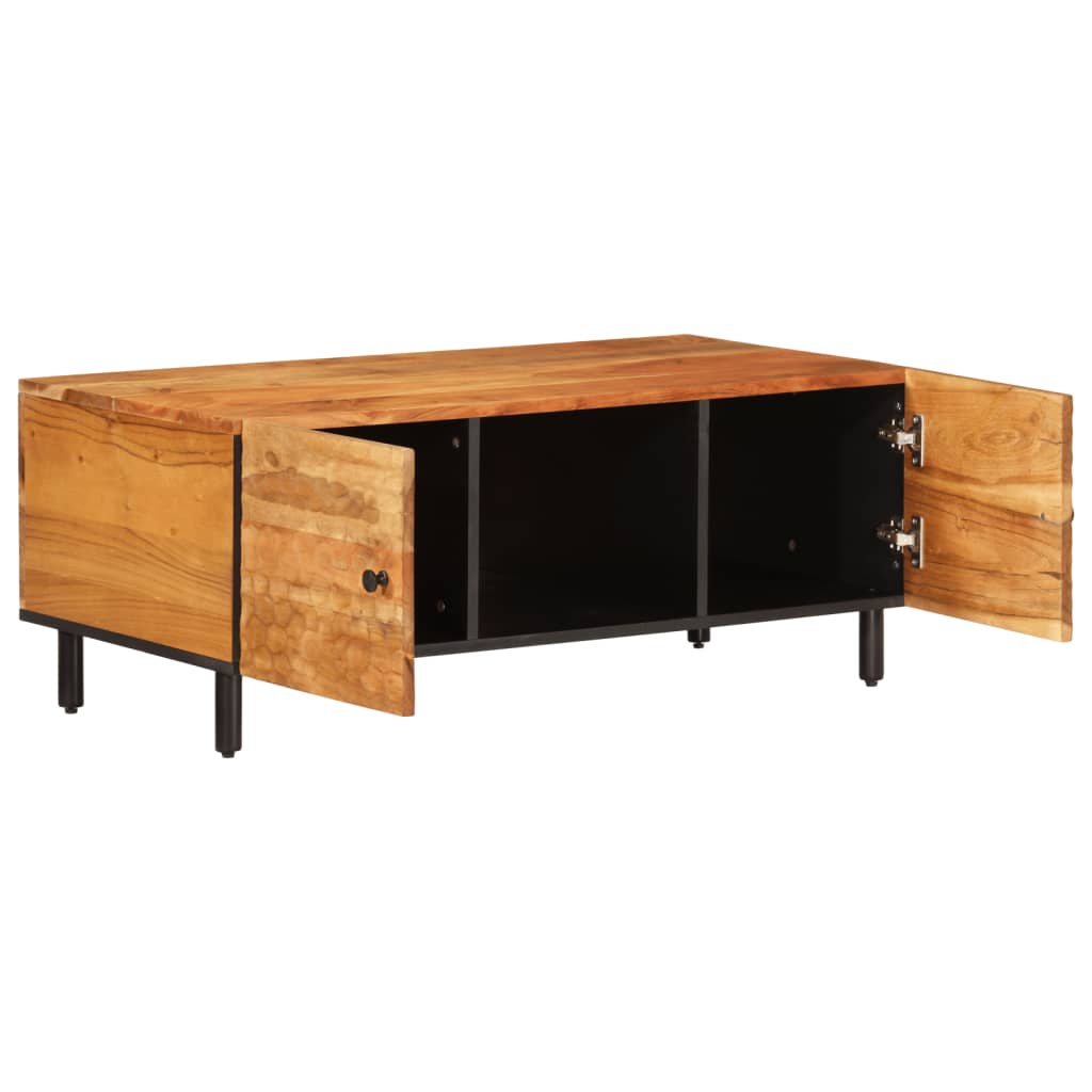 vidaXL Coffee table 100x54x40 cm solid mango wood black