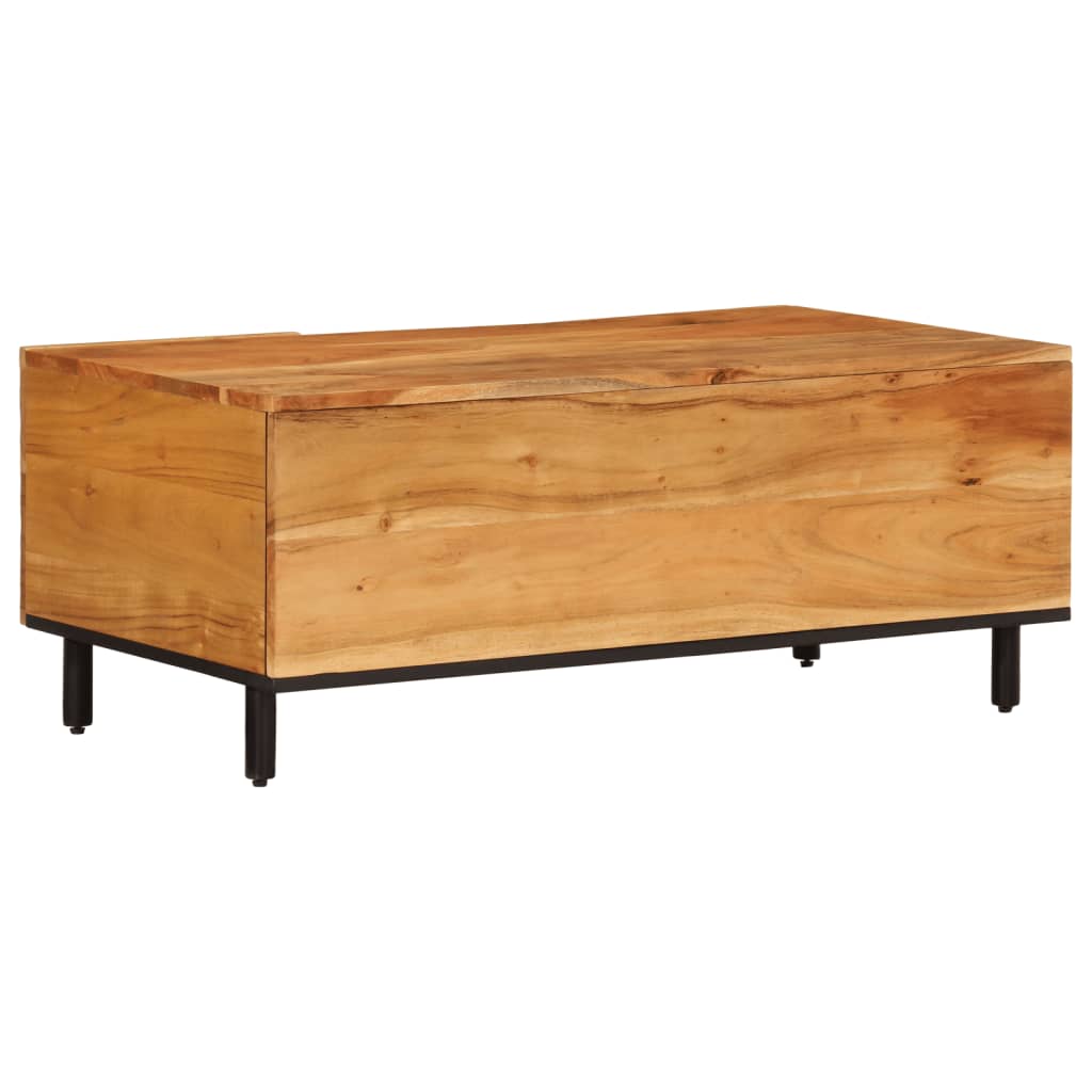 vidaXL Coffee table 100x54x40 cm solid mango wood black