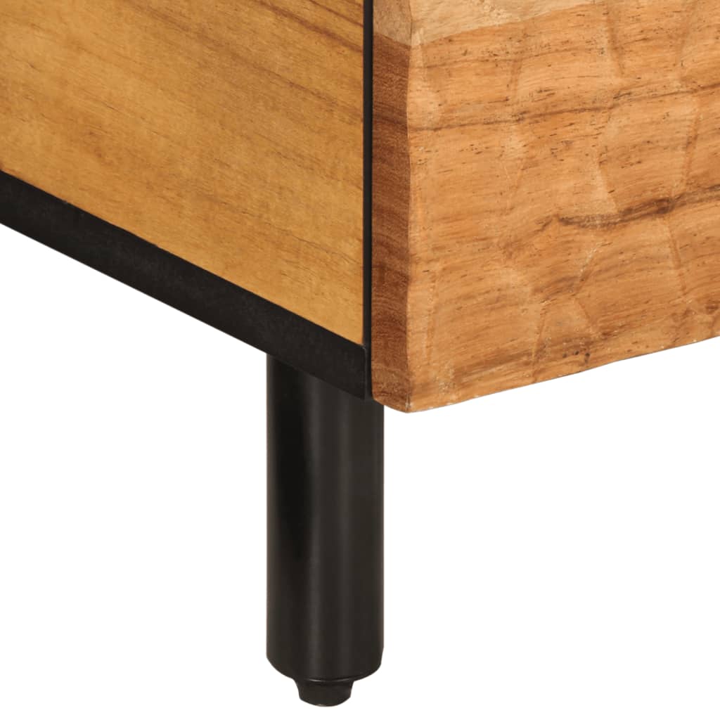 vidaXL Coffee Table 80x54x40 cm Solid Mango Wood Black
