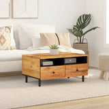 vidaXL Coffee Table 80x54x40 cm Solid Mango Wood Black