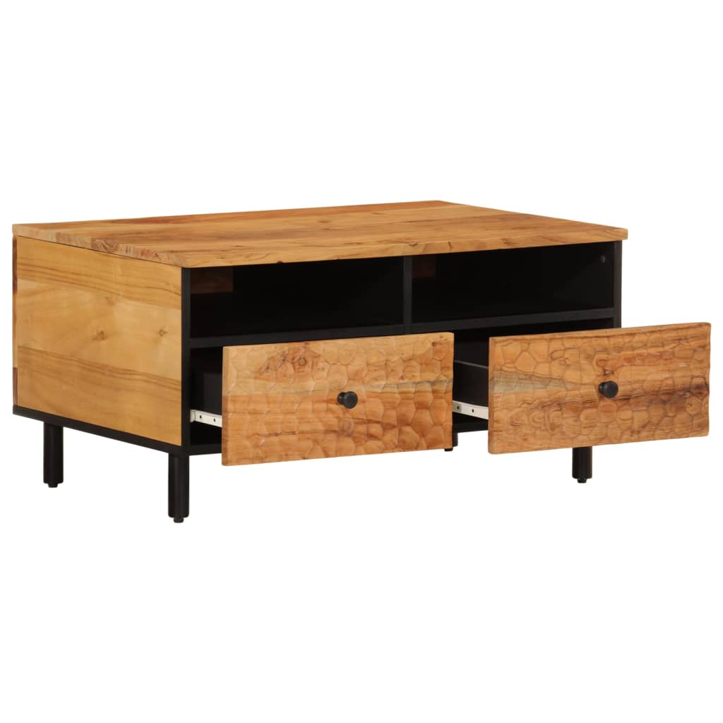 vidaXL Coffee Table 80x54x40 cm Solid Mango Wood Black