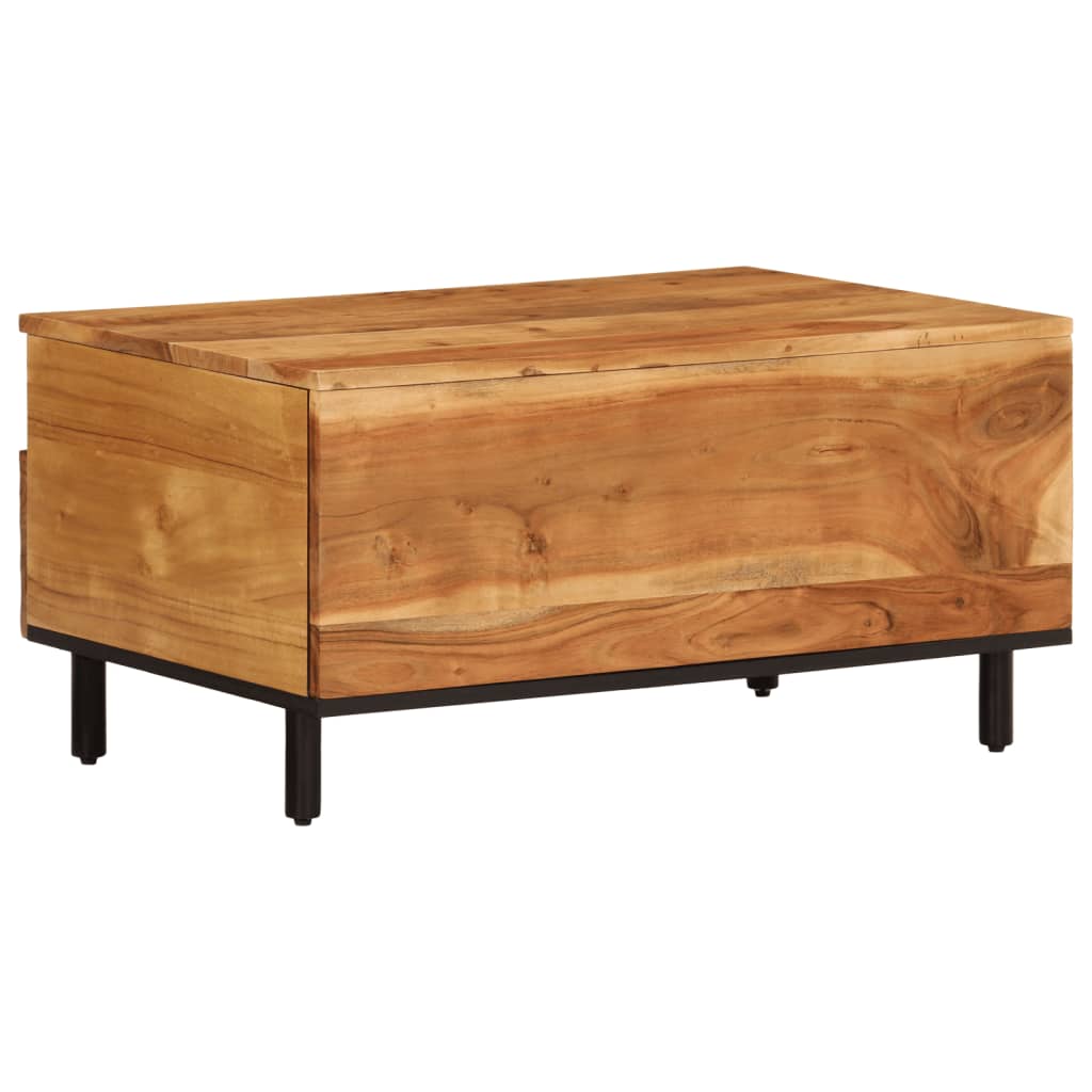 vidaXL Coffee Table 80x54x40 cm Solid Mango Wood Black