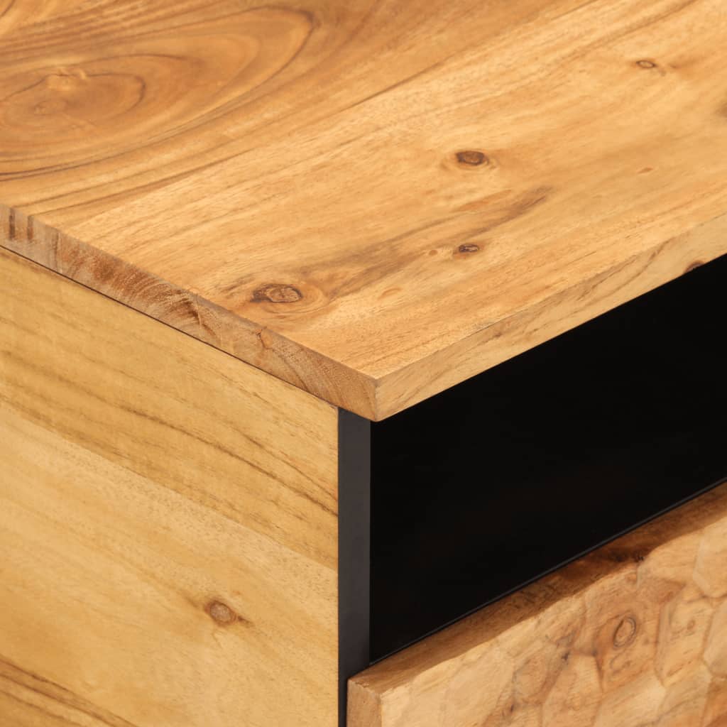 vidaXL Coffee Table 80x54x40 cm Solid Mango Wood Black
