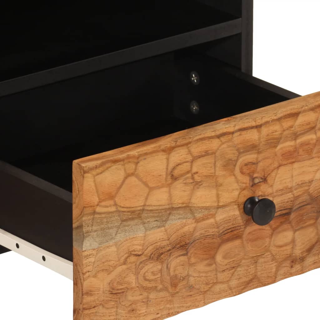 vidaXL Coffee Table 80x54x40 cm Solid Mango Wood Black