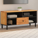 vidaXL Tv-meubel 100x33x46 cm massief mangohout zwart