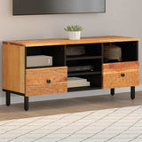 vidaXL Tv-meubel 100x33x46 cm massief mangohout zwart