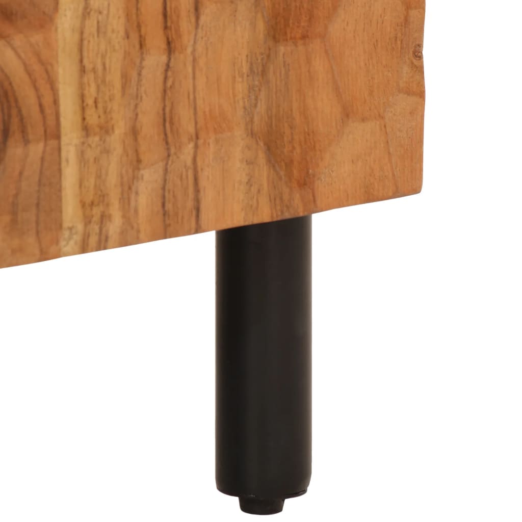 vidaXL Side Cabinet 40x33x75 cm Solid Mango Wood Black